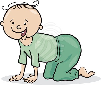 baby boy crawling clip art