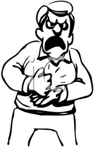 angry clip art black and white