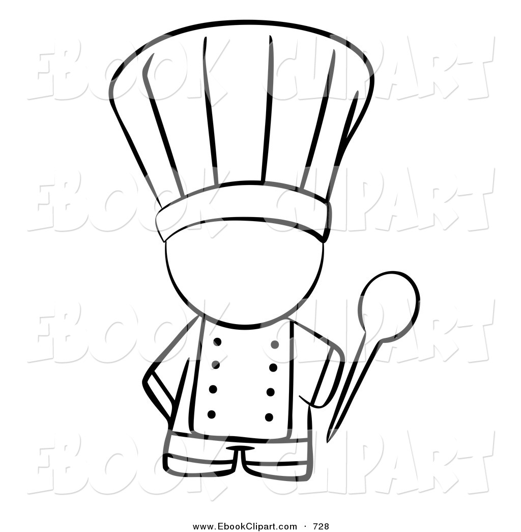 kids baking clip art black and white