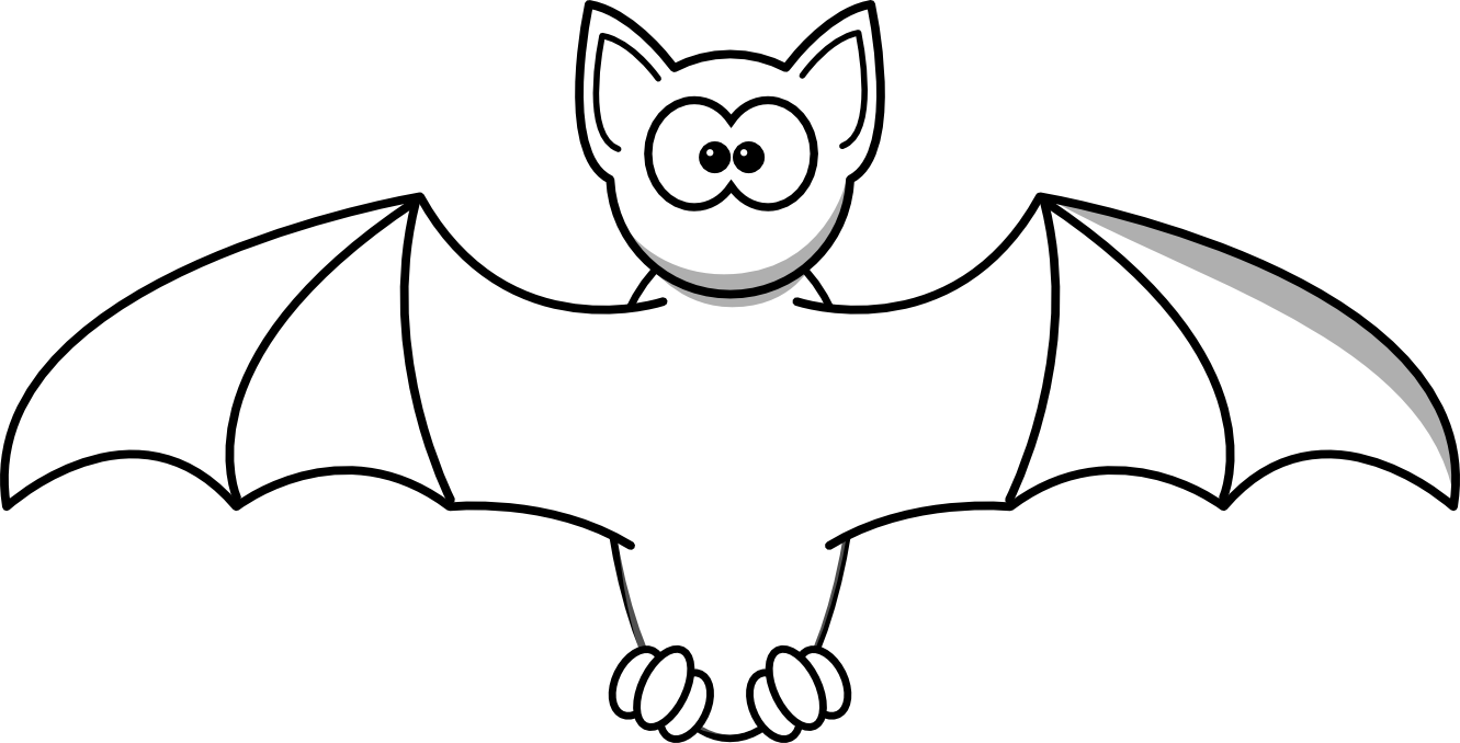 Cartoon Bat Black White | Clipart Panda - Free Clipart Images