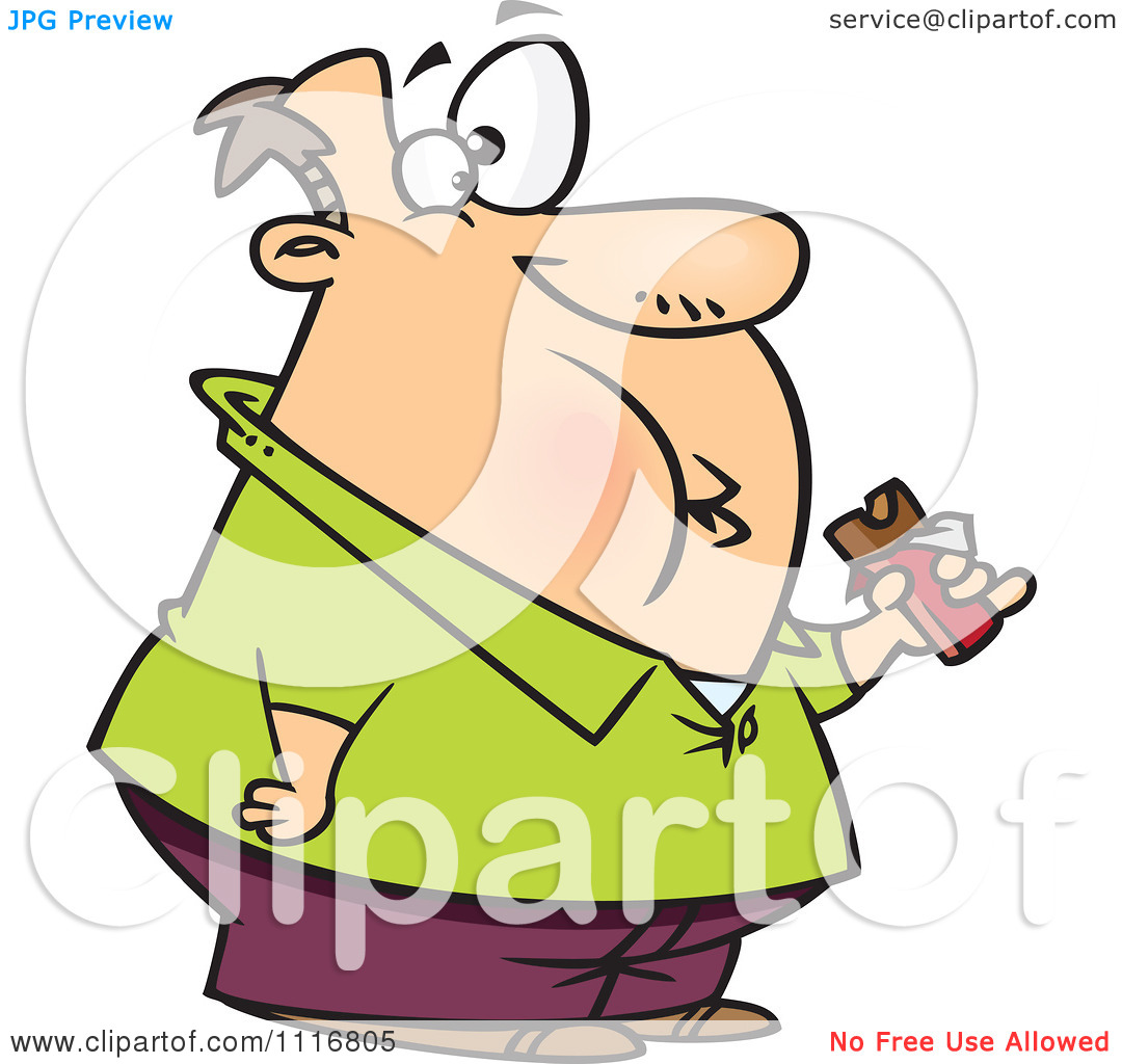 Cartoon Of A Fat Man Eating A | Clipart Panda - Free Clipart Images