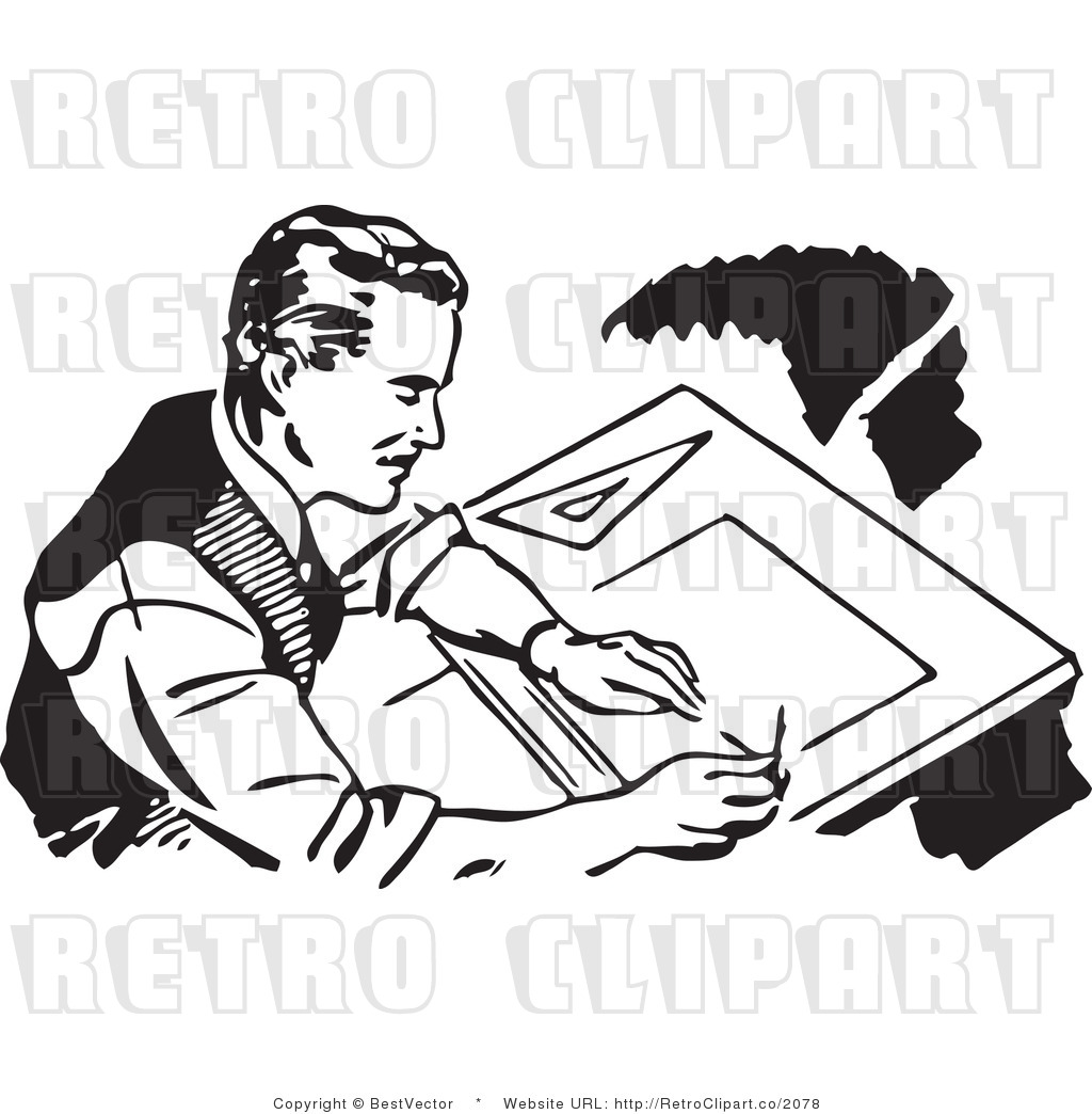 architect at work clipart