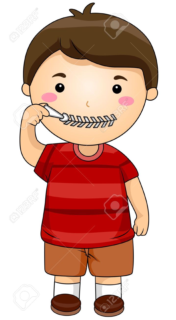 clipart quiet mouth