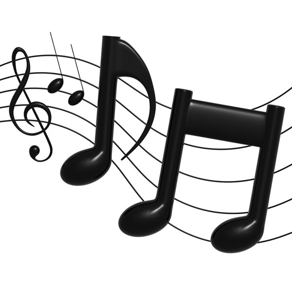 music note background 3d