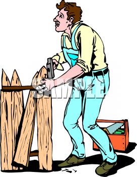 man fixing things clipart