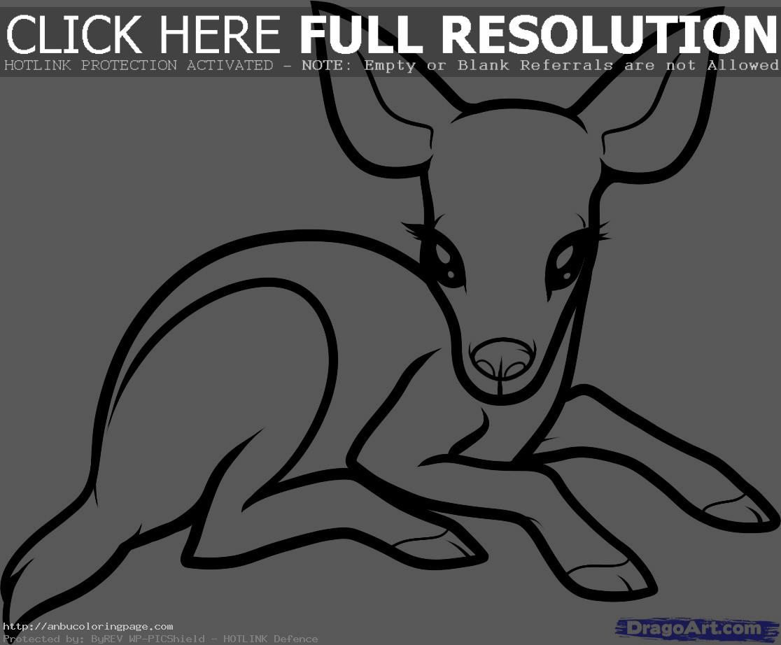 How To Draw A Baby Deer, | Clipart Panda - Free Clipart Images