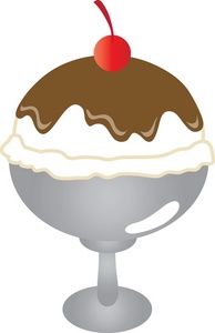 empty ice cream sundae bowl clipart