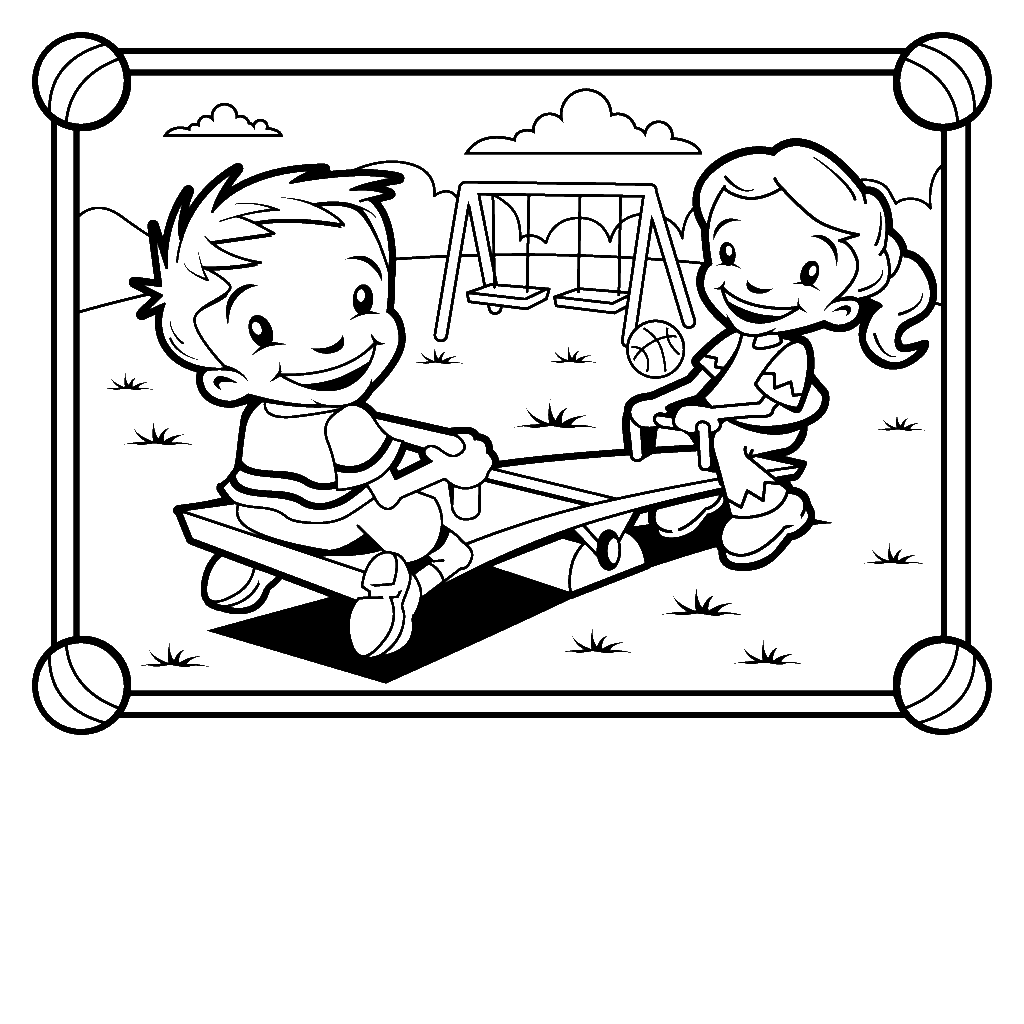 school playground coloring pages