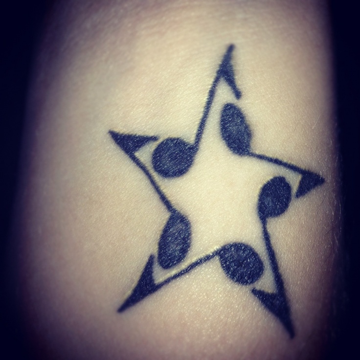Music note star tattoo | Clipart Panda - Free Clipart Images