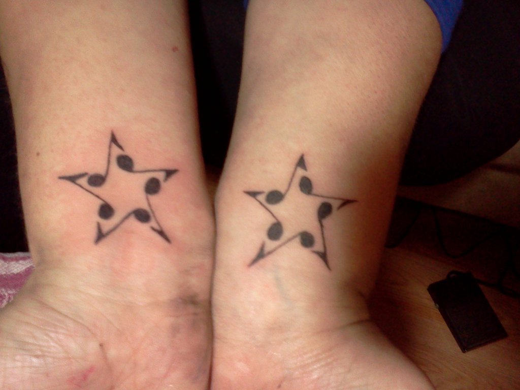Music Notes Star Tattoo!! by | Clipart Panda - Free Clipart Images