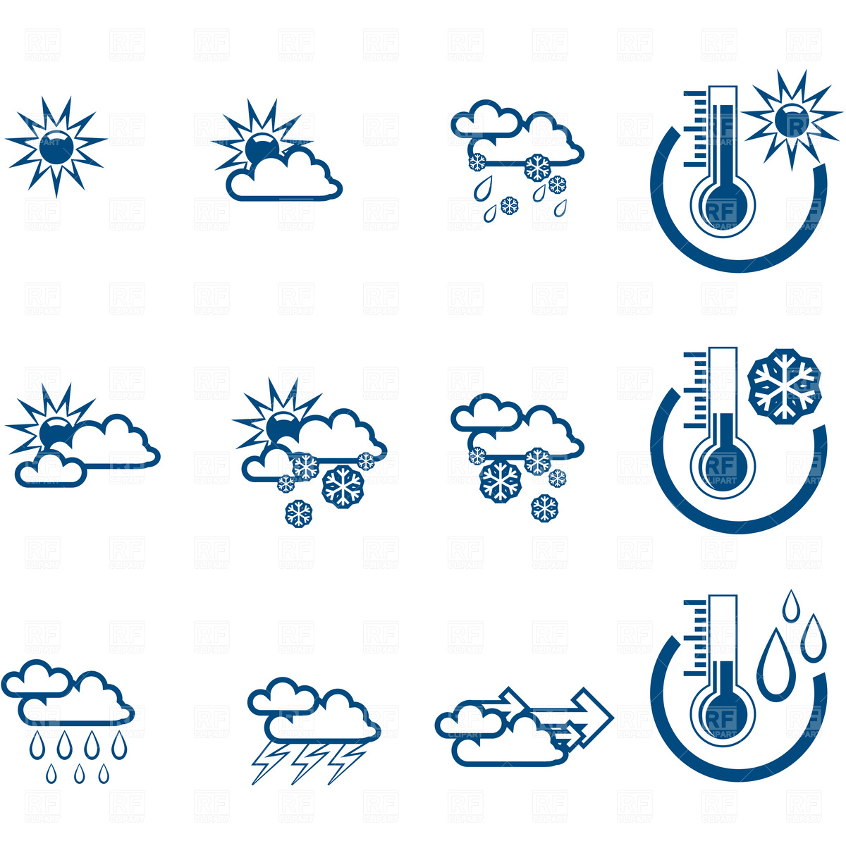 Simple Weather Forecast Icons Clipart Panda Free Clipart Images