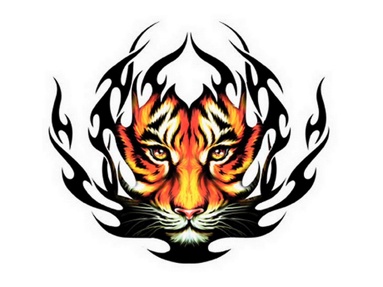 Tiger Head Tattoo Design | Clipart Panda - Free Clipart Images