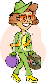 female tourist clipart