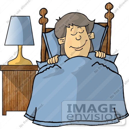 Getting Into Bed Clipart